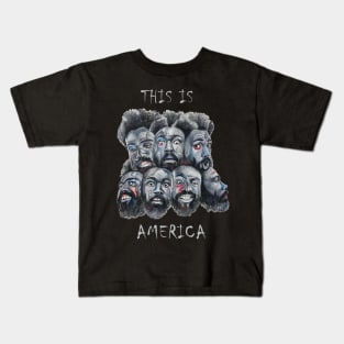 This Is America Faces Kids T-Shirt